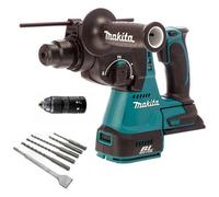 Makita Dhr243Z 18V Lxt 3 Mode Sds Rotary Hammer Drill + Sds Bits Chisel + Chuck