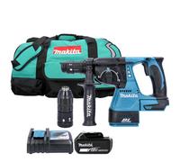 Makita Dhr243Z 18V Lxt Cordless Brushless Sds Plus Rotary Hammer Drill With 1 X 5Ah Battery, Charger & Lxt600 Tool Bag