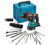 Makita Dhr243Z 18V Lxt Lithium Ion 3 Mode Sds Rotary Hammer Drill + 17Pc Sds Kit