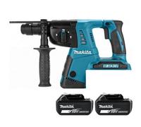 Makita Dhr263Z 18V Cordless Twin Sds Plus Rotary Hammer Drill With 2 X 5.0Ah Batteries
