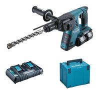Makita DHR264PT2J Rotary hammer SDS Plus 2x18V 5Ah Li-ion + quick change chuck in case Makpac