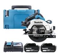 Makita Dhs660Z 18V Lxt 165mm Cordless Brushless Wood Cutting Circular Saw With 2 X 5.0Ah Batteries, Charger & Case