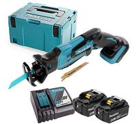 Makita DJR183Z 18V Cordless Li-ion Mini Reciprocating Saw with 2 x 6.0Ah Batteries, Charger & Case