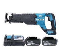 Makita Djr187Z 18V Lxt Cordless Brushless 2-Speed 32mm Reciprocating Saw With 2 X 5Ah Batteries & Charger