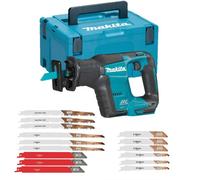Makita Djr188Z 18V Lxt Brushless Compact Reciprocating Saw Bare + Makpac Blades