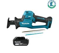 Makita DJR186 18V LXT Cordless 32mm Reciprocating Saw With 1 x 12Ah Battery