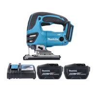 Makita Djv180Z 18V Lxt Cordless 26mm 340W Jigsaw With 2 X 12Ah Batteries & Charger