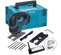 Makita DJV180Z 18v Top Handle Jigsaw LXT + Makpac Case + Guide Rail Adapter