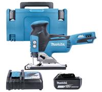 Makita Djv181Z 18V Lxt Cordless Brushless Barrel Handle 26mm 390W Jigsaw With 1 X 6.0Ah Battery, Charger & Case