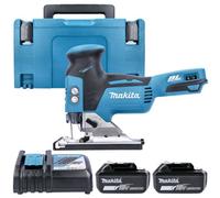Makita Djv181Z 18V Lxt Cordless Brushless Barrel Handle 26mm 390W Jigsaw With 2 X 6.0Ah Batteries, Charger & Case