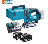 Makita DJV182RTJ 18v LXT Brushless Top Handle Jigsaw + Makpac Case + 2 x 5.0ah