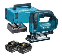 Makita DJV182RTJ 18V LXT Brushless Jigsaw Top Handle 2 x 5.0Ah Battery & Charger
