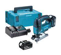 Makita Djv182Rtj 18V Lxt Brushless Top Handle Jigsaw + Makpac Case + 2 X 5.0Ah