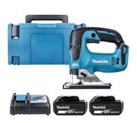 Makita Djv182Z 18V Lxt Cordless Brushless 26mm 390W Jigsaw With 2 X 6Ah Batteries, Charger & Type 3 Case
