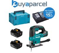 Makita DJV184RTJ 18v LXT Brushless Top Handle Jigsaw - 2x 5.0Ah Batteries Makpac