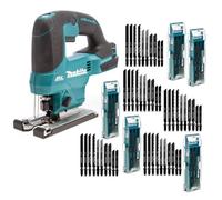 Makita Djv184Z 18V Lxt Brushless Top Handle Jigsaw Bare + 50 Mixed Blades + Case