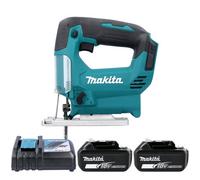 Makita Djv186 18V Lxt Cordless Jigsaw With 2 X 3Ah Batteries & Charger