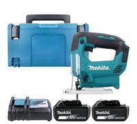 Makita Djv186 18V Lxt Cordless Jigsaw With 2 X 5Ah Batteries,dc18Rc Charger & Type 3 Case