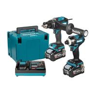 Makita Dk0249G201 40Vmax Xgt Combi Drill & Imapct Driver With 2 X 4Ah Batteries, Charger & Type 4 Case