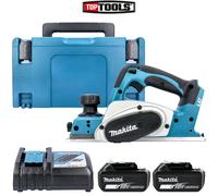 Makita DKP180 LXT 18V Li-Ion 82mm Planer With 2 x 5ah Batteries, Charger & Case