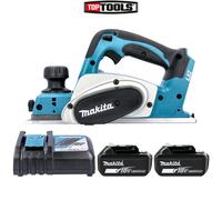 Makita DKP180 LXT 18V Li-Ion 82mm Planer With 2 x 6ah Batteries & Charger
