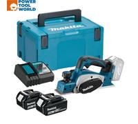 Makita DKP180RTJ 18v LXT 82mm Planer inc 2x 5.0Ah Batteries