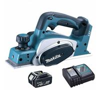 Makita DKP180Z 18V Li-Ion Cordless 82mm Planer with 1 x 5.0Ah Battery & Charger