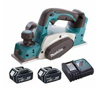 Makita DKP180Z 18V Li-Ion Cordless Planer with 2 x 5.0Ah Batteries & Charger