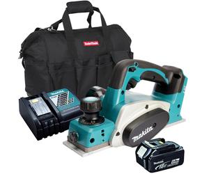 Makita DKP180Z 18V LXT 82mm Planer with 1 x 5.0Ah Battery Charger & Bag