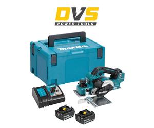 Makita DKP181RFJ 18V LXT Brushless 82mm Cordless Planer - 2x 3Ah, Charger & Case
