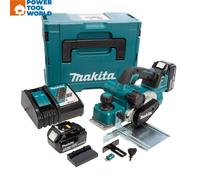 Makita DKP181RTJU 18v LXT Cordless Brushless 82mm Planer Inc 2x 5.0Ah Batts
