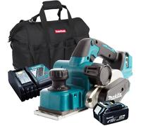 Makita DKP181Z 18V Brushless 82mm Planer with 1 x 5.0Ah Battery Charger & Bag