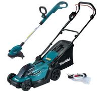 Makita Dlm330Z 18V Lxt Cordless Lawn Mower 33Cm + Dur181Z Grass Trimmer Strimmer
