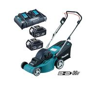 Makita DLM380PT2 18v 36v LXT Cordless Lawn Mower 2 x 5.0ah Battery Dual Charger