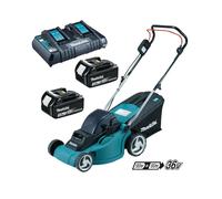 Makita DLM380RT2 18v 36v LXT Cordless Lawn Mower 2 x 3.0ah Battery Dual Charger