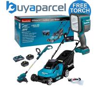 Makita DLM382CT2 18v / 36v LXT Cordless Battery Lawn Mower 2 x 5.0ah + Trimmer