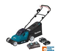 Makita Makita 36V (Twin 18V Lxt) Lawnmower 38Cm 2 X 5Ah Batteries & Twin Port Charger One Colour