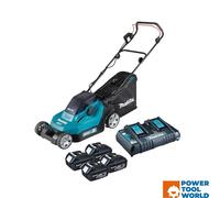 Makita DLM382PF4 Twin 18v LXT 36v Lawn Mower 380mm Inc 4x 3.0Ah Batts