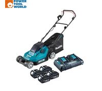 Makita DLM382PF4 Twin 18v LXT 36v Lawn Mower 380mm Inc 4x 3.0Ah Batts