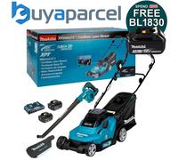 Makita DLM382PT2 18v / 36v LXT Cordless Battery Lawn Mower + Blower Vacuum 5ah