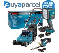 Makita Dlm382Z 18V / 36V Lxt Cordless Battery Lawn Mower + Hedge Cutter 2X 5.0Ah