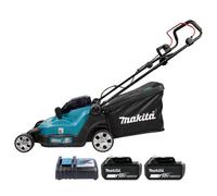 Makita Dlm432 18V / 36V Lxt 430mm Lawn Mower With 2 X 6Ah Batteries & Dc18Rc Charger