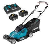 Makita DLM432 Twin 18v / 36v LXT Cordless 43cm Lawn Mower Soft Start 2 x 5AH