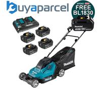 Makita DLM432 Twin 18v / 36v LXT Cordless 43cm Lawn Mower Soft Start 4 x 5AH