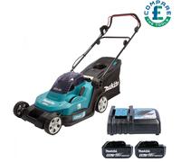 Makita DLM432 Twin 18V/36V LXT Cordless Lawn Mower + 2 x 5AH Batteries & Charger