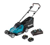 Makita Dlm432Ct2 Twin 18V / 36V Lxt Cordless 43Cm Lawn Mower Soft Start 2X 5Ah