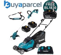 Makita Dlm432Z Twin 18V/36V Cordless 43Cm Lawn Mower + Makita Dur193Z Strimmer