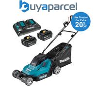 Makita DLM432PT2 Twin 18v / 36v LXT Cordless 43cm Lawn Mower Soft Start 2 x 5AH
