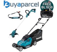 Makita DLM432Z Twin 18v 36v LXT Cordless 43cm Lawn Mower + DUR193 Line Trimmer +