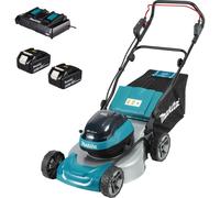 Makita DLM446 Twin 18v LXT Cordless Brushless Lawnmower 460mm 2 x 5ah Li-ion Battery Charger